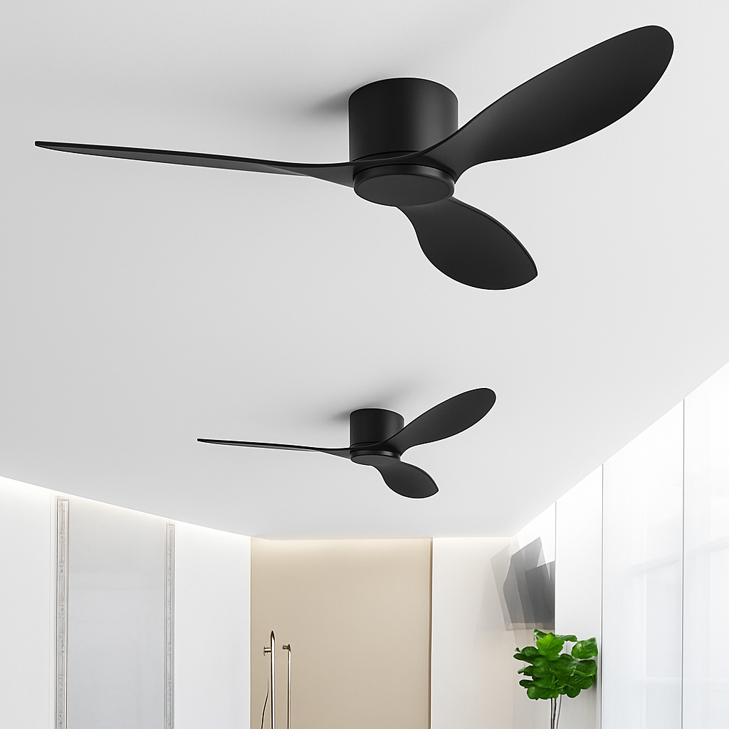 ventilateur de plafond moderne avec télécommande sans lumière - vue 6 sur 8
