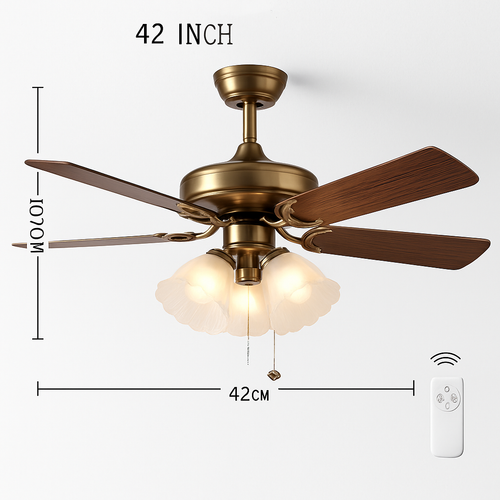 ventilateur de plafond moderne led intelligent avec 4 pales rétractables - vue 14 sur 18