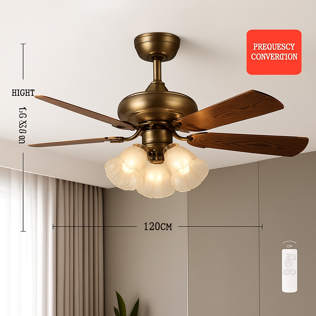 ventilateur de plafond moderne led intelligent avec 4 pales rétractables - vue 17 sur 18