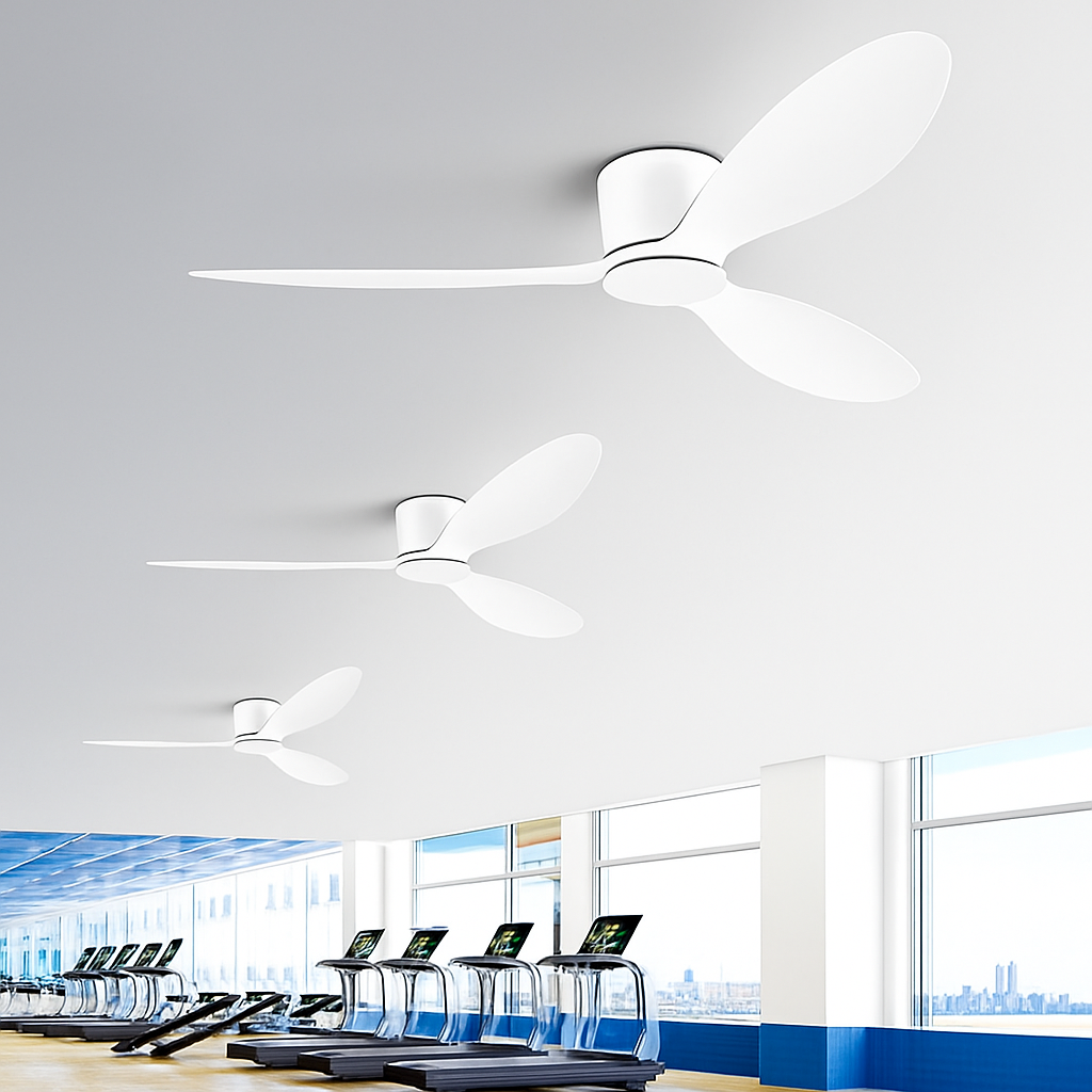 ventilateur de plafond moderne led 6 vitesses avec télécommande - vue 10 sur 12