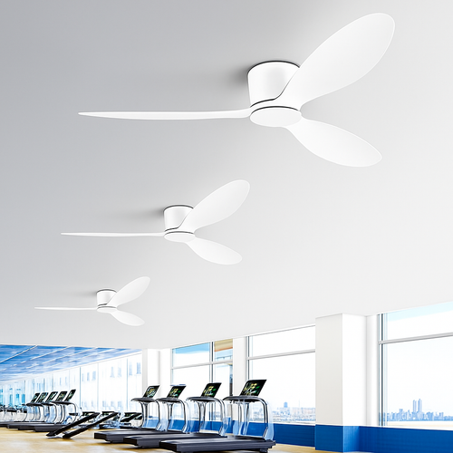 ventilateur de plafond moderne led 6 vitesses avec télécommande - vue 10 sur 12