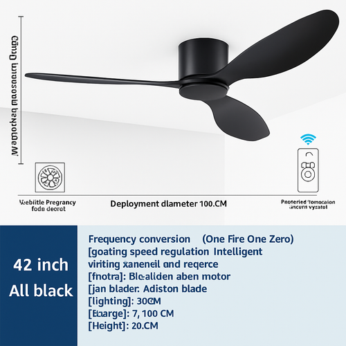 ventilateur de plafond moderne à led télécommande 6 vitesses éclairage intégré - vue 13 sur 17
