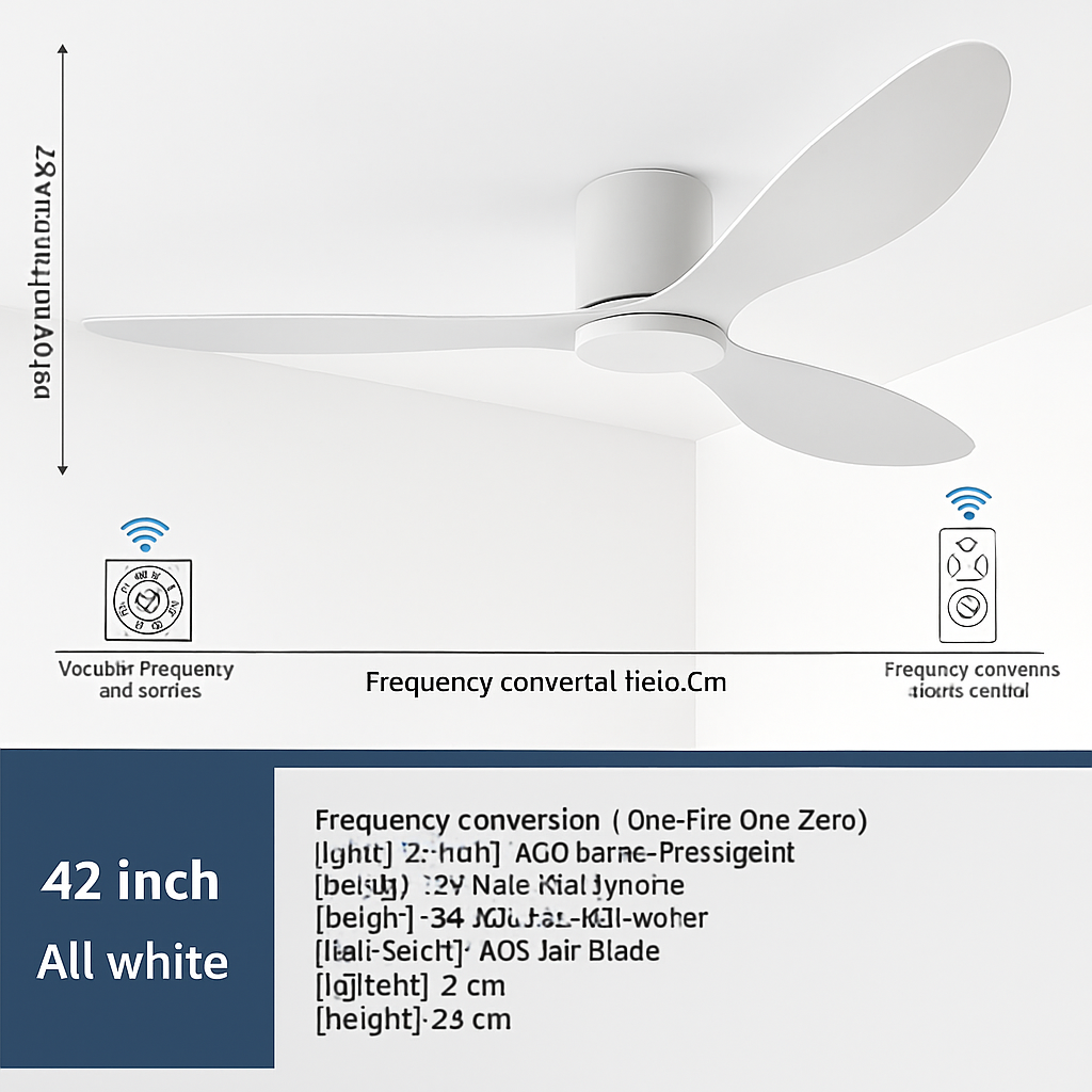 ventilateur de plafond moderne à led télécommande 6 vitesses éclairage intégré - vue 13 sur 17