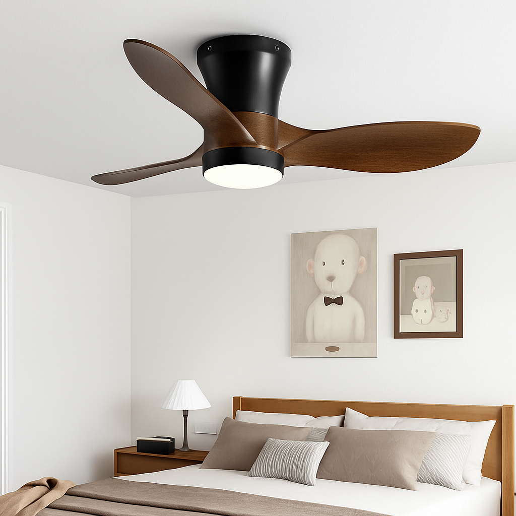ventilateur de plafond moderne à leds avec télécommande et synchronisation