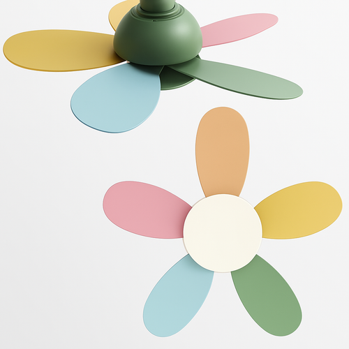 ventilateur de plafond moderne pour enfants avec lumière et contrôle - vue 5 sur 10
