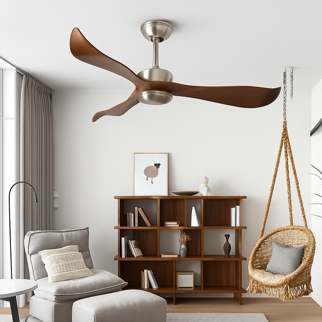 ventilateur de plafond moderne sans lumière télécommande design élégant