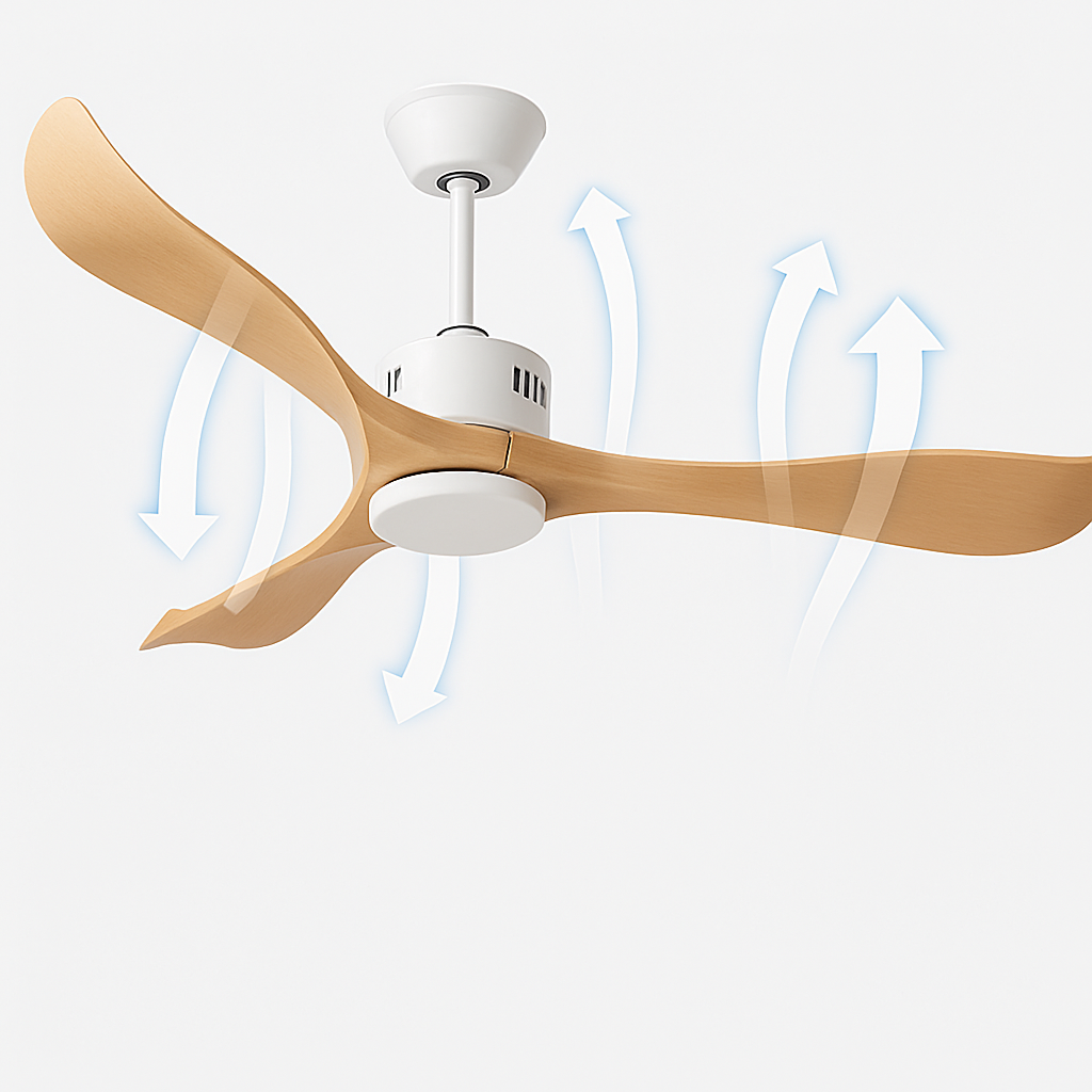 ventilateur de plafond moderne sans lumière télécommande design élégant - vue 6 sur 6