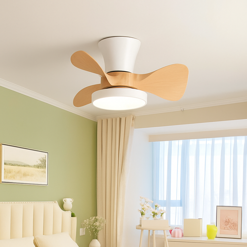 ventilateur de plafond moderne silencieux avec lumière led et télécommande - vue 5 sur 9