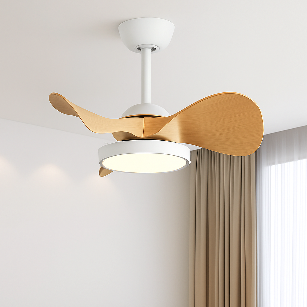 ventilateur de plafond moderne silencieux avec lumière led et télécommande