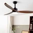 ventilateur de plafond moderne simple en pur cuivre avec lumière led