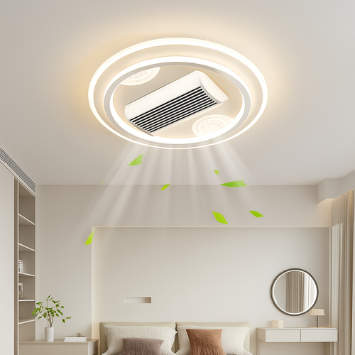 ventilateur de plafond sans feuilles avec éclairage moderne ultra-mince - vue 3 sur 12