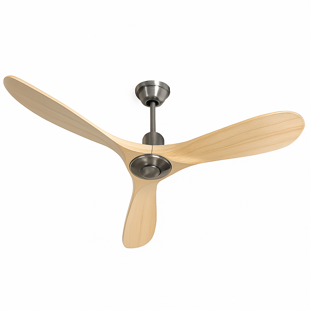 ventilateur industriel en bois télécommandé sans lumière
