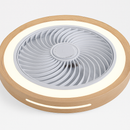 ventilateur électrique moderne en bois avec lumière led à distance