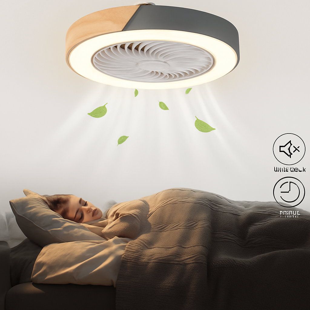 ventilateur plafond moderne pour enfants avec lumière led et télécommande - vue 4 sur 8