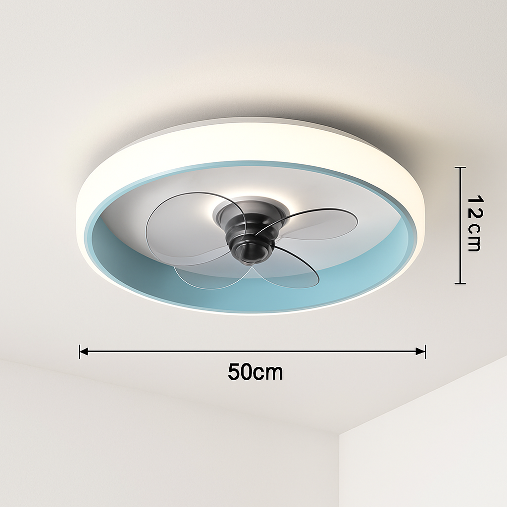 ventilateur silencieux à lames invisibles avec éclairage intégré