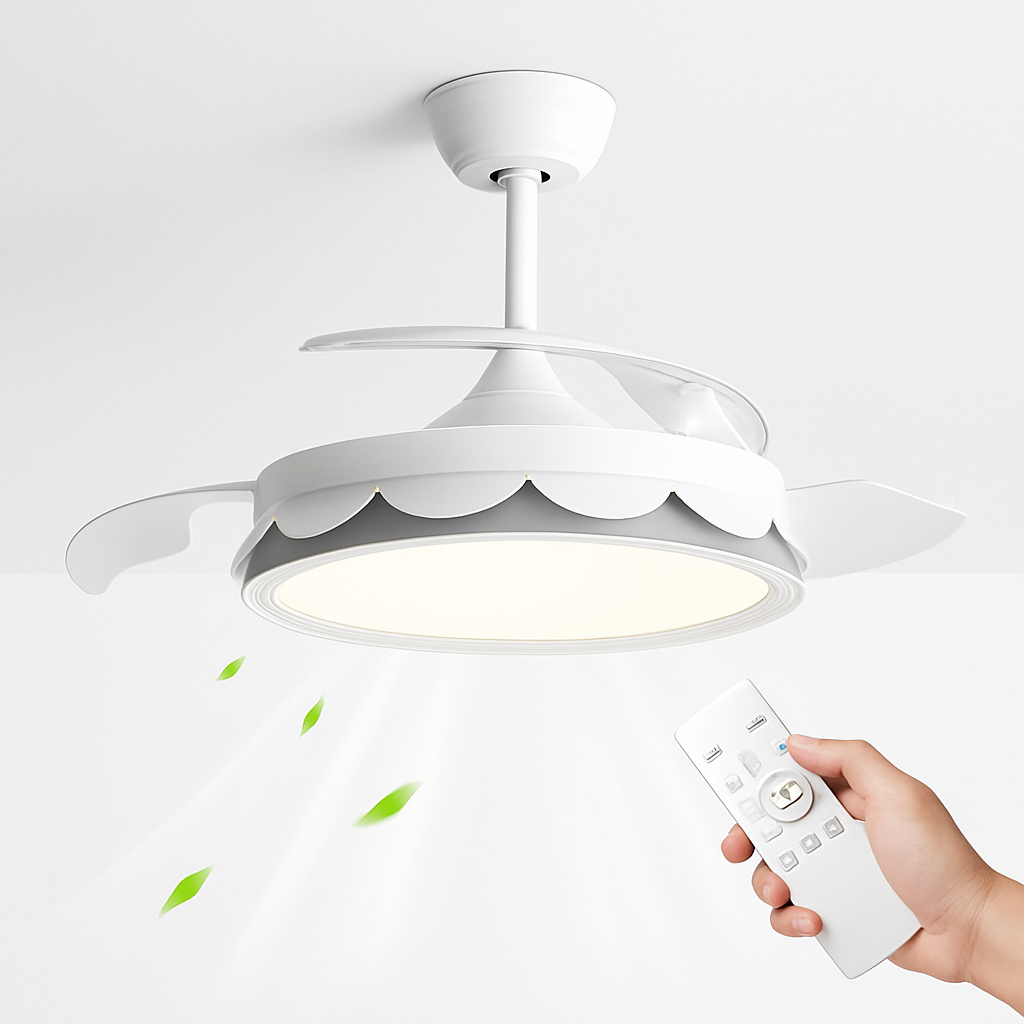 ventilateurs de plafond modernes avec éclairage télécommande design élégant