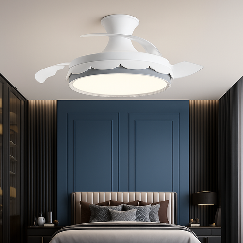 ventilateurs de plafond modernes avec éclairage télécommande design élégant - vue 2 sur 12