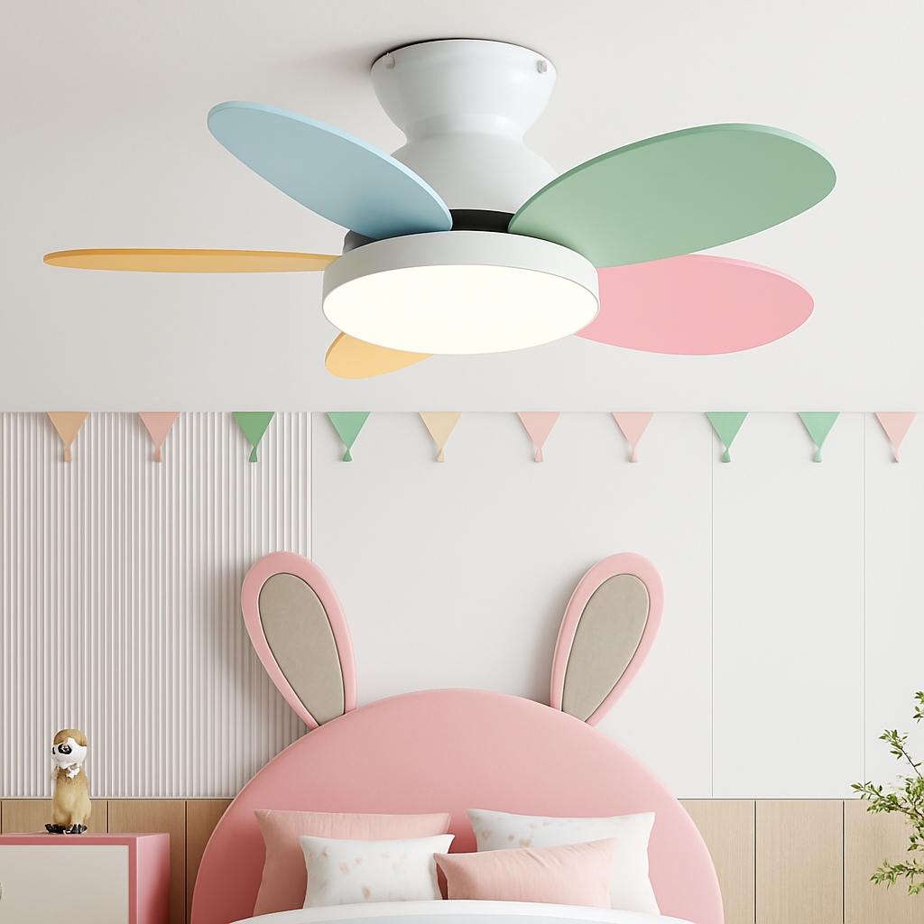 ventilateurs de plafond modernes avec contrôle de lumière pour intérieur - vue 3 sur 10