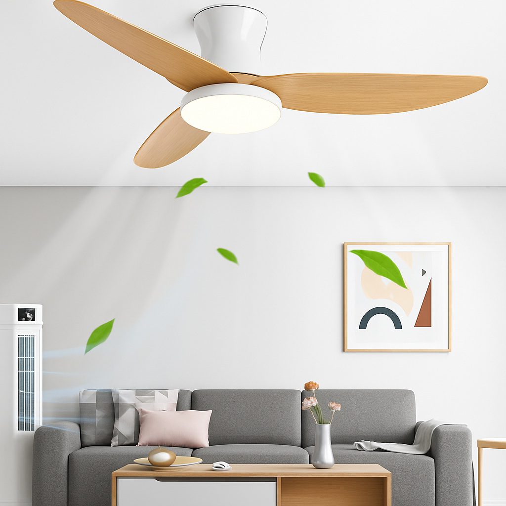 ventilateurs de plafond modernes à moteur continu avec télécommande