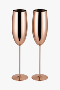 Verre champagne acier inoxydable texture style gobelet festif