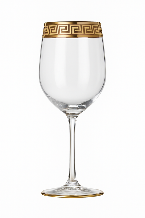 Verre champagne cristal style europeen bordure elegante - vue 2 sur 2
