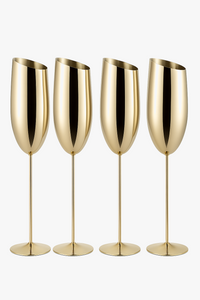verre champagne inox texturé coupe cocktail bar