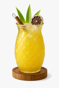 Verre cocktail en forme ananas relief décoratif