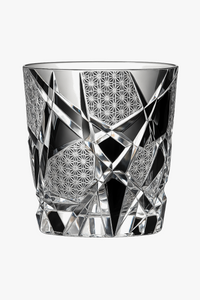 Verre cristal style edo kiriko motif eclairs sculpte