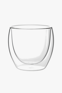 Verre double paroi strié isolant café thé whisky