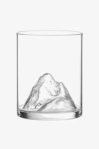 Verre transparent style montagne pour cafe the jus