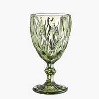 Verre vin relief style rétro verre épais