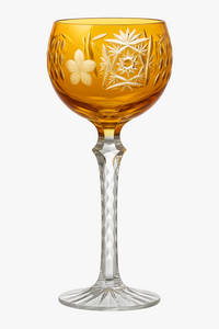 Verres a vin cristal style antique grave main