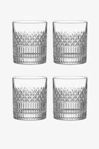 Verres a whisky lot de 4 design texture