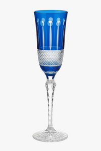 Verres à vin cristal gravé style ancien pied