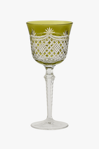 Verres à vin cristal style antique gravure artisanale