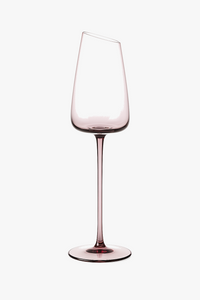 Verres à vin design flamant bord incliné cristal