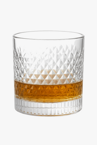 Verres whisky cristal facetté 335 ml élégant bar