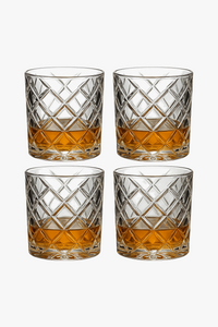 Verres whisky old fashioned motifs texturés lot 4