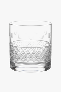 Verres whisky old fashioned style cristal relief élégants