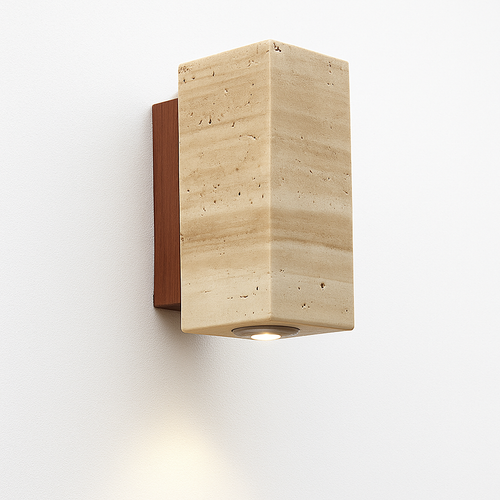 Wabi Sabi – applique murale Led en marbre jaune - vue 2 sur 12