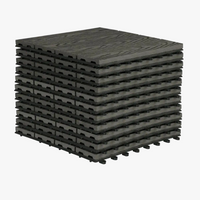 woltu 11 dalles terrasse wpc clipsables 30x30