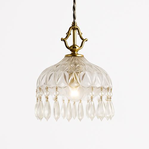 YEBMLP Suspension en verre rétro français d'intérieur à LED - vue 2 sur 8