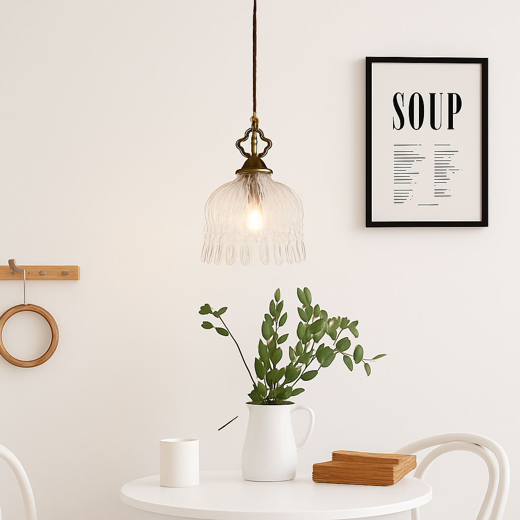 YEBMLP Suspension en verre rétro français d'intérieur à LED - vue 6 sur 8
