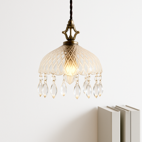 YEBMLP Suspension en verre rétro français d'intérieur à LED - vue 8 sur 8