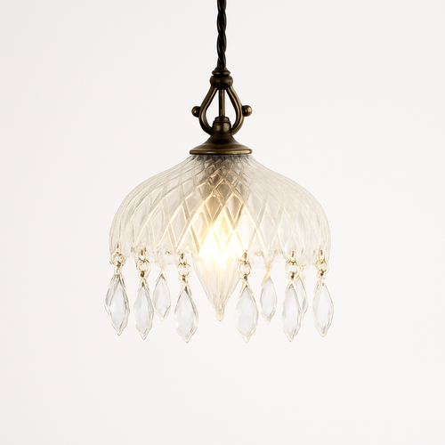 YEBMLP Suspension en verre rétro français d'intérieur à LED
