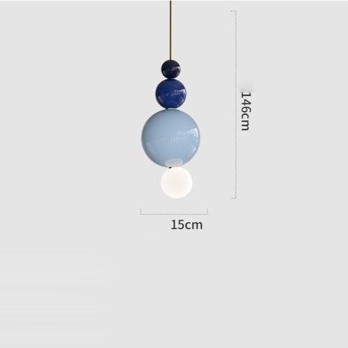 Suspension moderne en métal et boules colorés Ginna - vue 11 sur 10