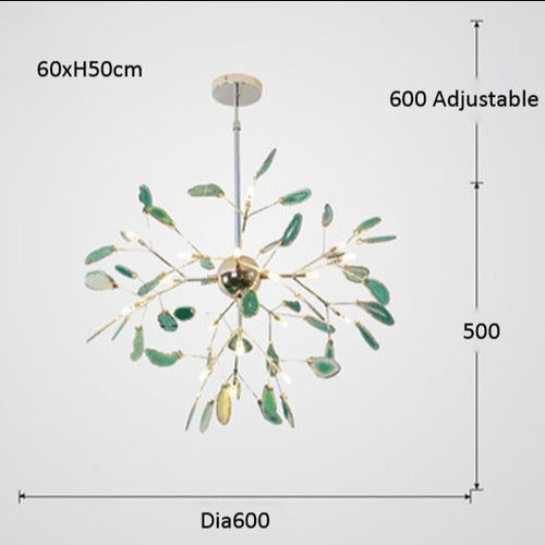 Lustre moderne en cristal LED coloré Sariya - vue 13 sur 17