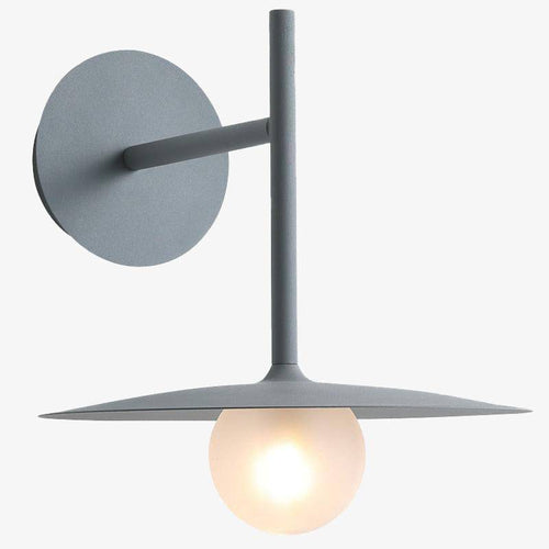 Applique murale design à LED en métal avec abat-jour et boule verre Loft - vue 2 sur 7