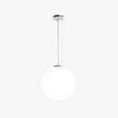 Suspension design à LED en verre blanc Loft