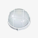 Plafonnier applique extérieur LED rond à grille blanche